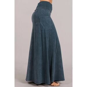 Chatoyant Mineral Wash Skirt Blue Gray Medium
